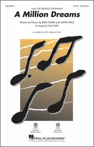 A Million Dreams Two-Part choral sheet music cover Thumbnail